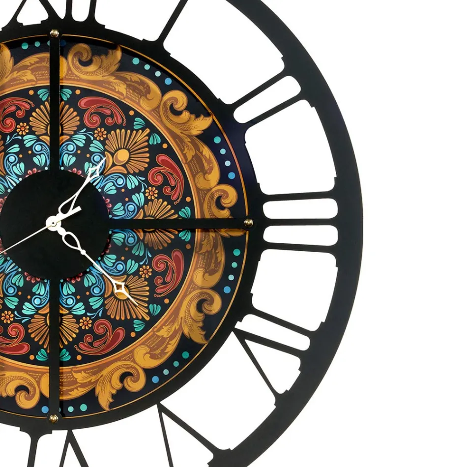 Uhr aus Eisen in 3 verschiedenen Ausführungen, hergestellt in Italien – Weizen Viadurini