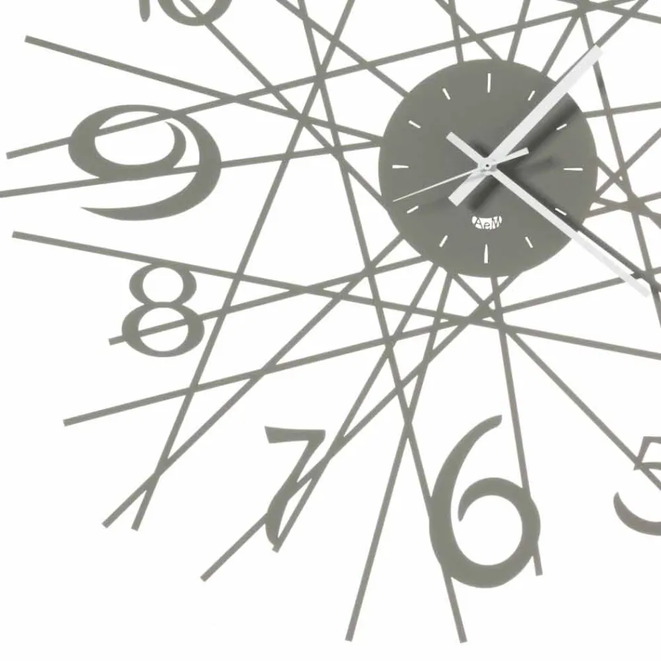 Runde Eisen Design Wanduhr Made in Italy - Kombo Viadurini