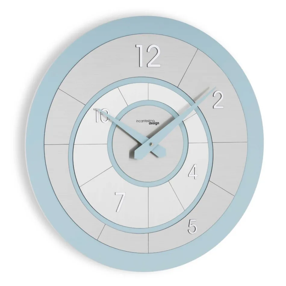 Runde Uhr aus halbgeschäumtem PVC mit hoher Dichte, hergestellt in Italien – kreativ Viadurini