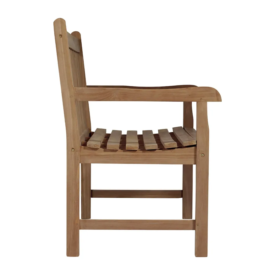 3-Sitzer-Gartenbank aus Teakholz - Shelter Viadurini