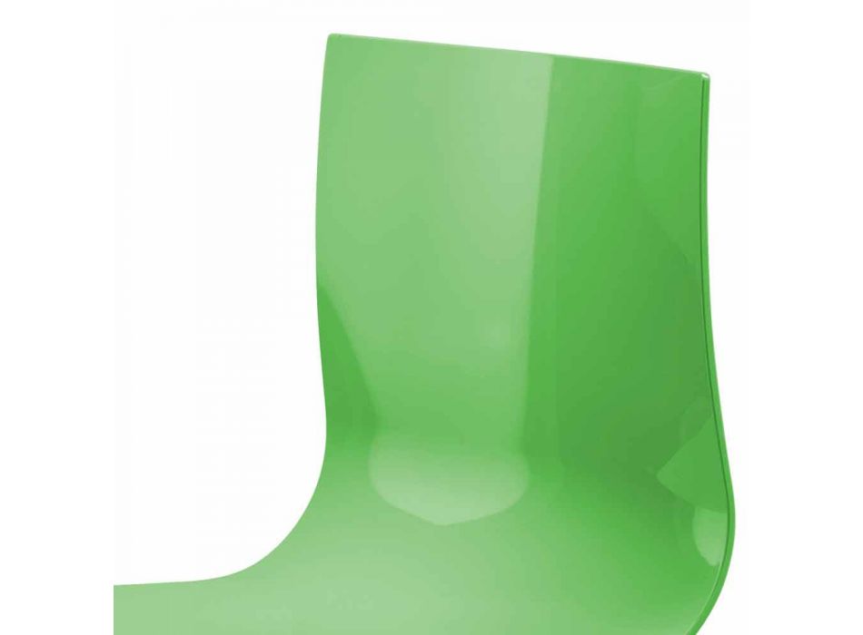3-Sitzer-Bürobank aus Stahl und farbigem recyceltem Technopolymer - Verenza Viadurini