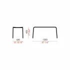 Niedrige Bank aus lackiertem Aluminium im Freien, hergestellt in Italien - Sybella Viadurini