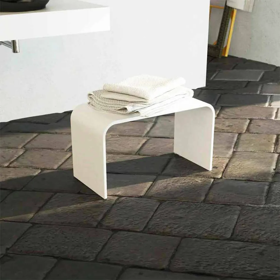 Lange Badbank im modernen Design, hergestellt in Italien Recanati Viadurini