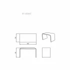 Lange Badbank im modernen Design, hergestellt in Italien Recanati Viadurini