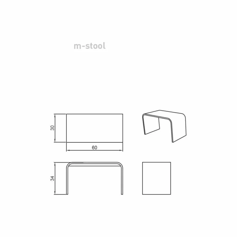Lange Badbank im modernen Design, hergestellt in Italien Recanati Viadurini