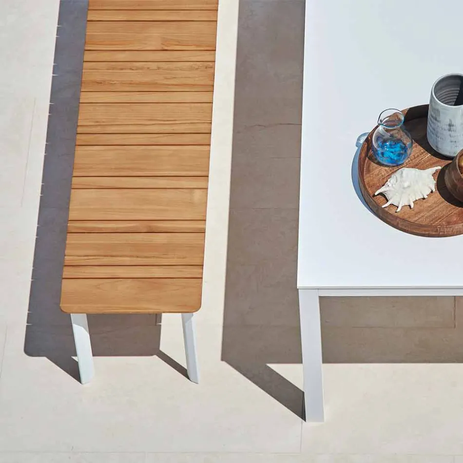 Varaschin System Außenbank in Design lackiertem Aluminium Viadurini