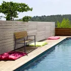 Gartenbank mit Struktur aus anthrazitfarbenem Aluminium, Homemotion - Isotta Viadurini