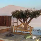 Gartenbank aus Teakholz mit rustikalem Design - Simonia Viadurini