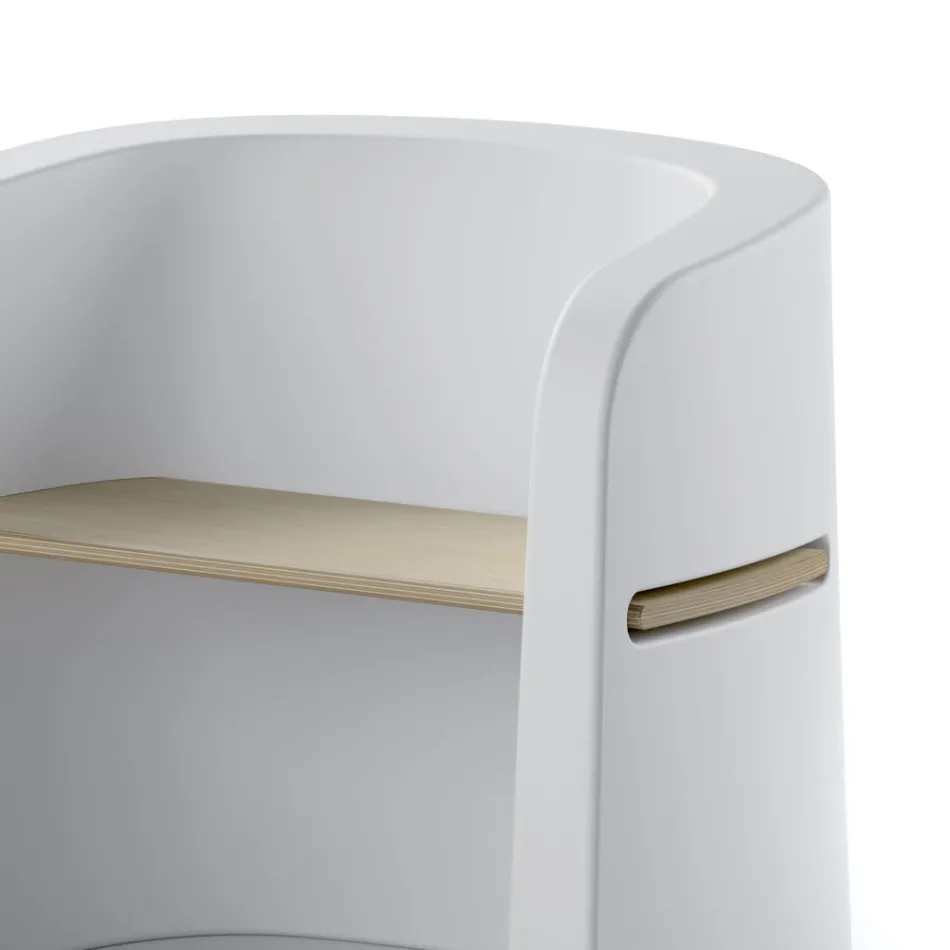 Gartenbank aus Polyethylen und Birkenholz Made in Italy - Talula Viadurini