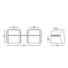 Gartenbank aus Polyethylen und Birkenholz Made in Italy - Talula Viadurini