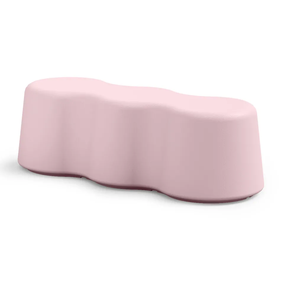 Gewellte Innenbank aus farbigem Polyethylen Made in Italy - Marion Viadurini