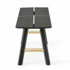 Moderne Designbank aus Eschenholz mit furniertem Sitz - Andria Viadurini