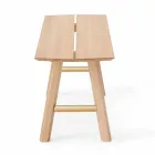 Moderne Designbank aus Eschenholz mit furniertem Sitz - Andria Viadurini