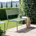 Stapelbare Gartenbank aus verzinktem Stahl Made in Italy - Aberdeen