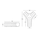 Leuchtende Gartenbank aus Polyethylen mit LED Made in Italy - Galatea Viadurini