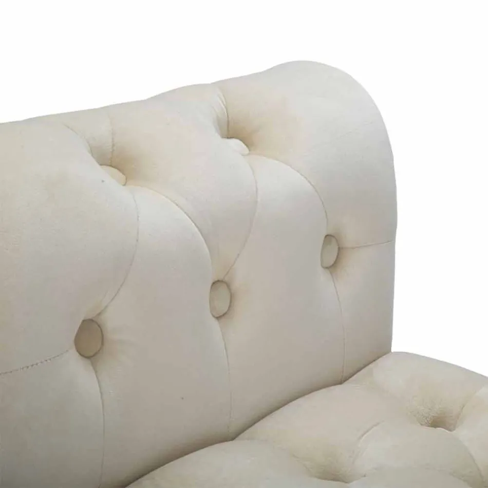 Rechteckige Bank im modernen Design aus Holz und Stoff - Theodore Viadurini