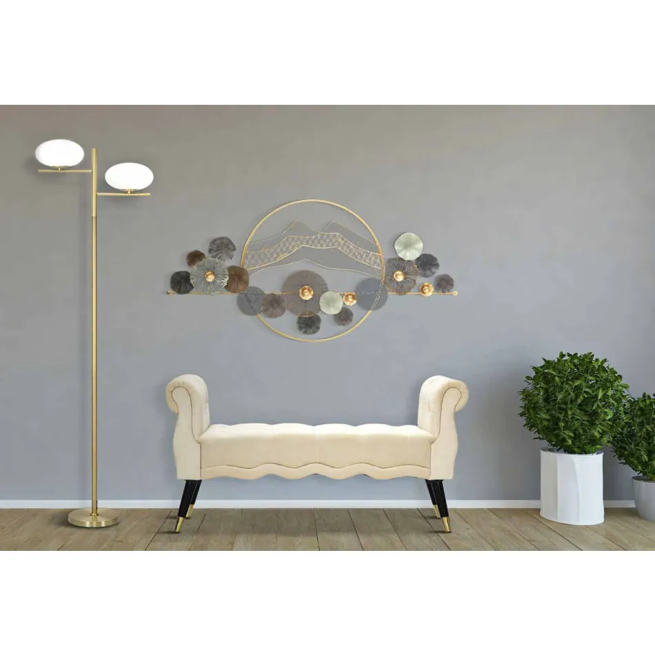 Rechteckige Bank im modernen Design aus Holz und Stoff - Theodore Viadurini