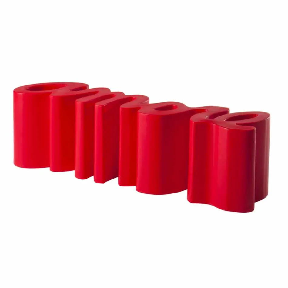 Bunte Designbank Slide Love modern in Italien hergestellt Viadurini