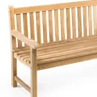 Gartenbank aus natürlichem Teakholz in verschiedenen Größen - Yggdrasil Viadurini