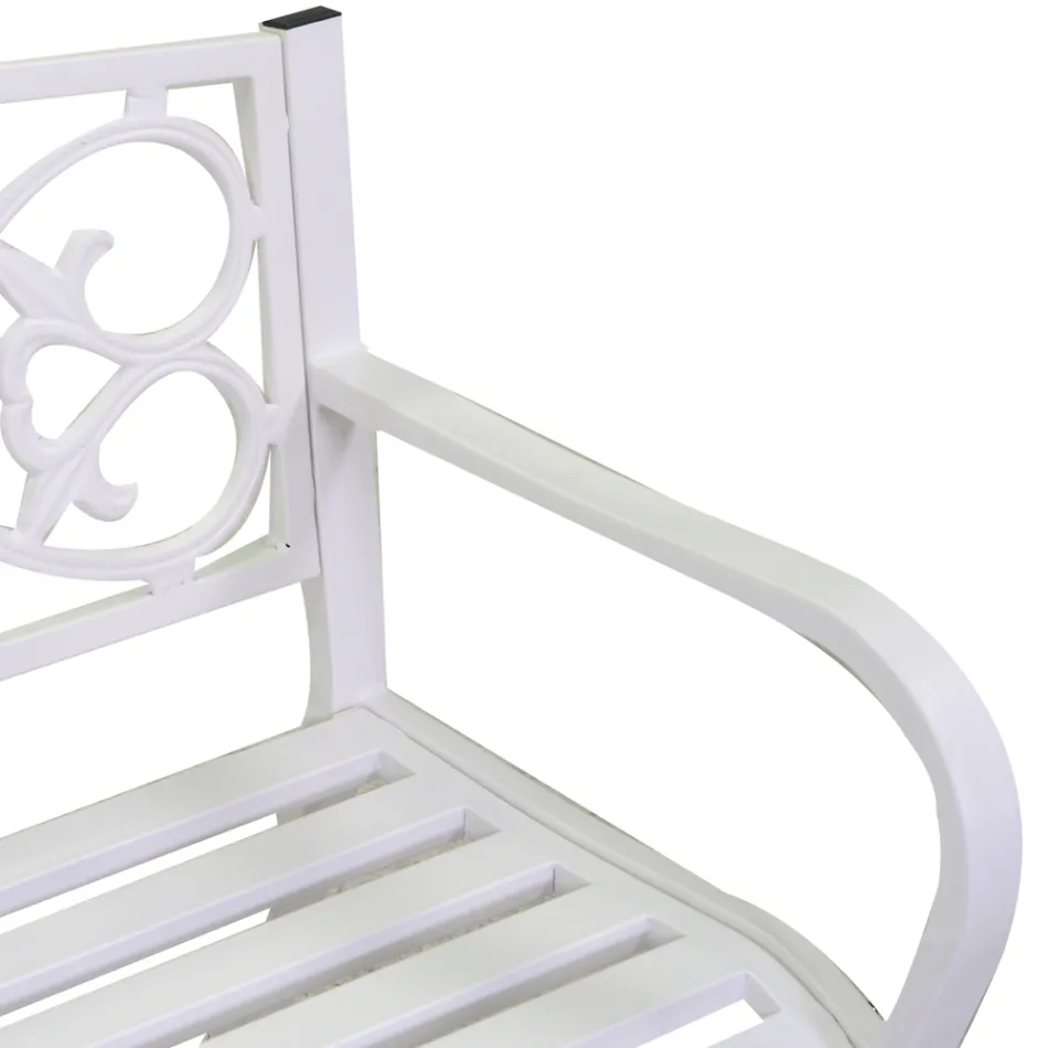 Gartenbank aus Metall mit verschiedenen Oberflächen - Stapler Viadurini