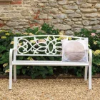 Gartenbank aus Metall mit verschiedenen Oberflächen - Stapler Viadurini