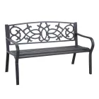 Gartenbank aus Metall mit verschiedenen Oberflächen - Stapler Viadurini