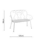 Gartenbank ganz aus Metall - Archiv Viadurini