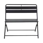 Klappbare Gartenbank aus Metall - Schleife Viadurini