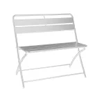 Klappbare Gartenbank aus Metall - Schleife Viadurini