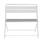 Klappbare Gartenbank aus Metall - Schleife Viadurini