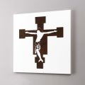 Weiße Tafel mit Darstellung des Kruzifixes, hergestellt in Italien – Airi