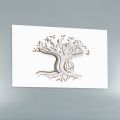 Lasergravierte weiße Tafel mit Baum und Familie, hergestellt in Italien – Helga
