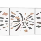 Dekoratives Wandpaneel aus Canvas mit Holzeinlagen Made in Italy - Beatris Viadurini