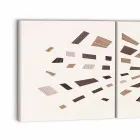 Dekoratives Wandpaneel aus Canvas mit Holzeinlagen Made in Italy - Beatris Viadurini