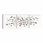 Dekoratives Wandpaneel aus Canvas mit Holzeinlagen Made in Italy - Beatris Viadurini