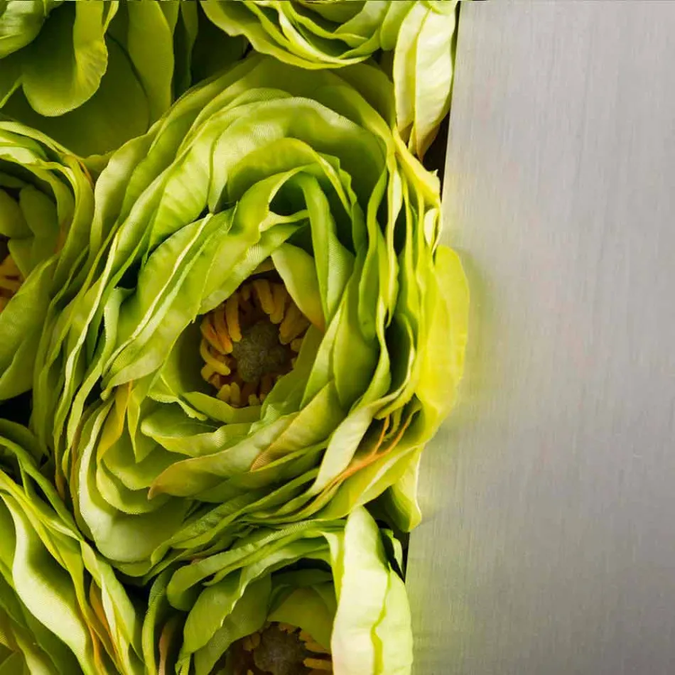 Dekoratives Wandpaneel mit künstlichen Blumen Made in Italy - Nunco Viadurini