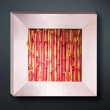 Dekoratives Paneel aus Metall und künstlichem Bambus Made in Italy - Bamboo Viadurini