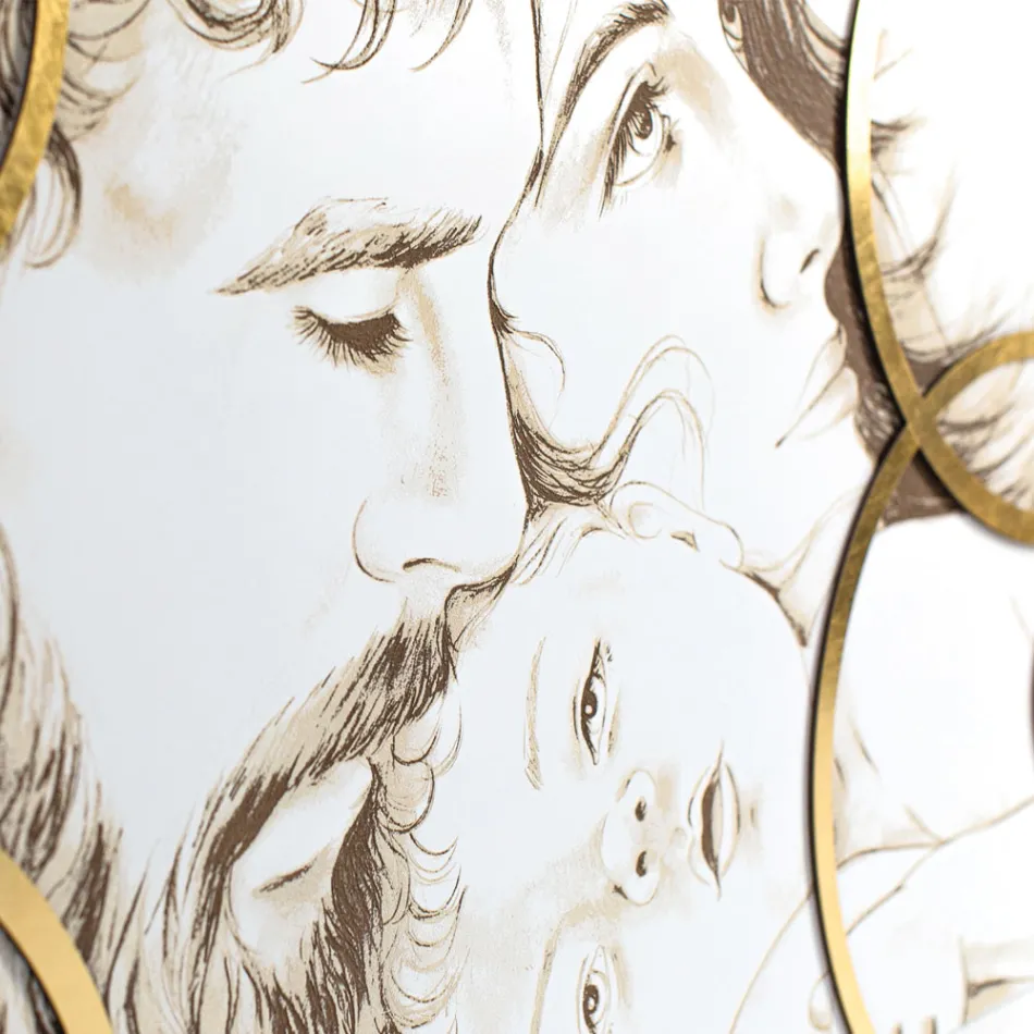 Mit Laser gefertigte Tafel der Sagrada Familia, hergestellt in Italien – Elisa Viadurini