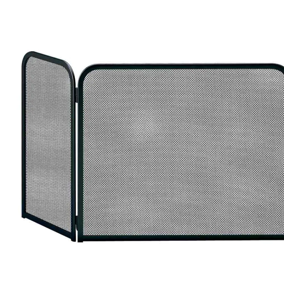 Funkenfänger mit 3 Türen. Aus Metall. Hergestellt in Italien – Kat.-Nr Viadurini