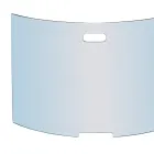 Gebogener Funkenfänger aus gehärtetem Kristall, hergestellt in Italien – Zafu Viadurini