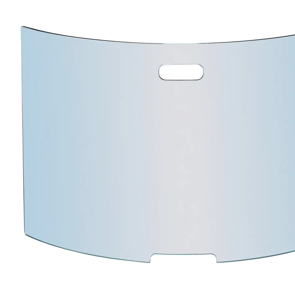 Gebogener Funkenfänger aus gehärtetem Kristall, hergestellt in Italien – Zafu Viadurini