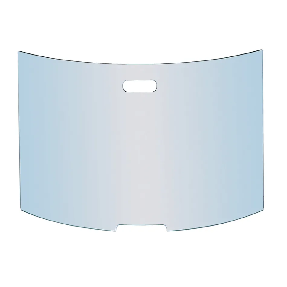 Gebogener Funkenfänger aus gehärtetem Kristall, hergestellt in Italien – Zafu Viadurini