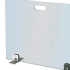 Funkenfänger aus gehärtetem Kristall und Stahlfüßen, hergestellt in Italien – Volumen Viadurini