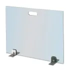 Funkenfänger aus gehärtetem Kristall und Stahlfüßen, hergestellt in Italien – Volumen Viadurini