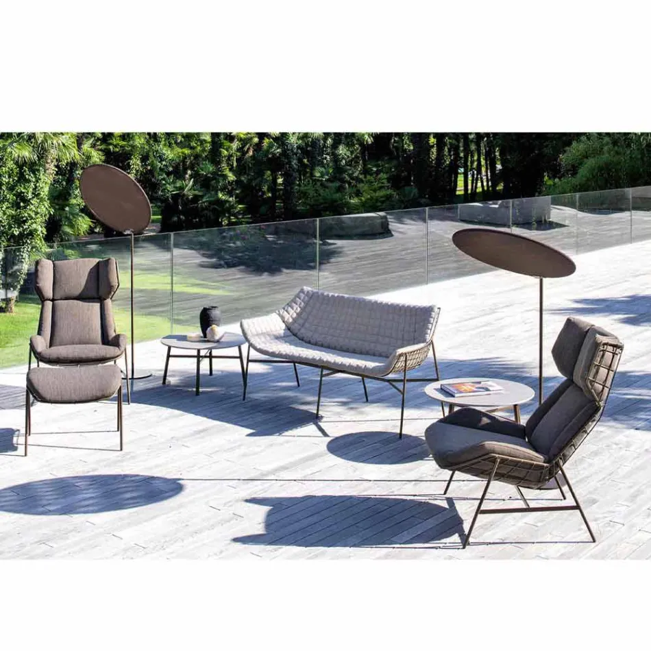 Stoffschirm mit Aluminiumstruktur - Emma Sunscreen von Varaschin Viadurini