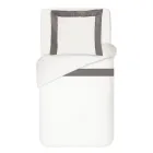 Bettbezug-Set aus 100 % Baumwolle und 10 % Baumwollsatin mit 1 Kissenbezug – Detail Viadurini