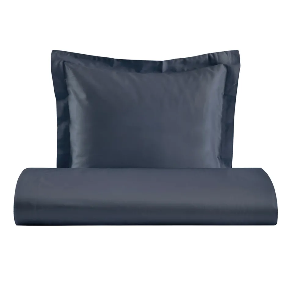 Bettbezug-Set aus 100 % Baumwollsatin mit 1 Kissenbezug, hergestellt in Italien – flauschig Viadurini