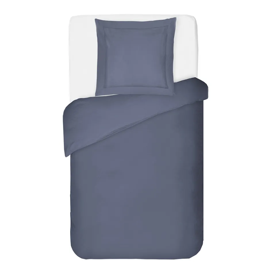 Bettbezug-Set aus 100 % Baumwollsatin mit 1 Kissenbezug, hergestellt in Italien – flauschig Viadurini