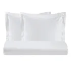 Bettbezug-Set mit 2 Kissenbezügen aus 100 % Baumwollsatin, hergestellt in Italien – flauschig Viadurini