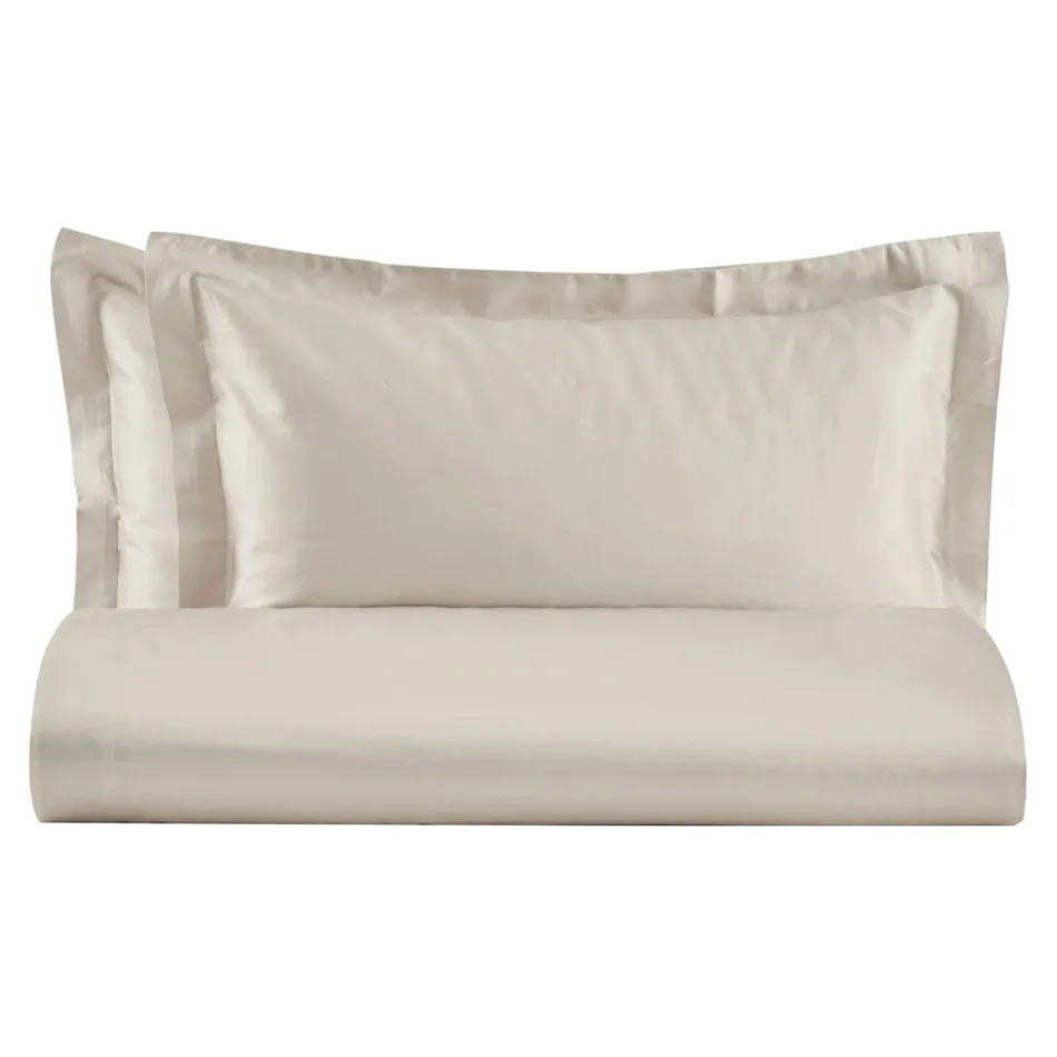 Doppelbettbezug-Set aus 100 % Baumwollsatin, hergestellt in Italien – Fluffy Viadurini